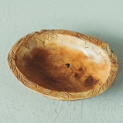 Bowl Peanut with carving